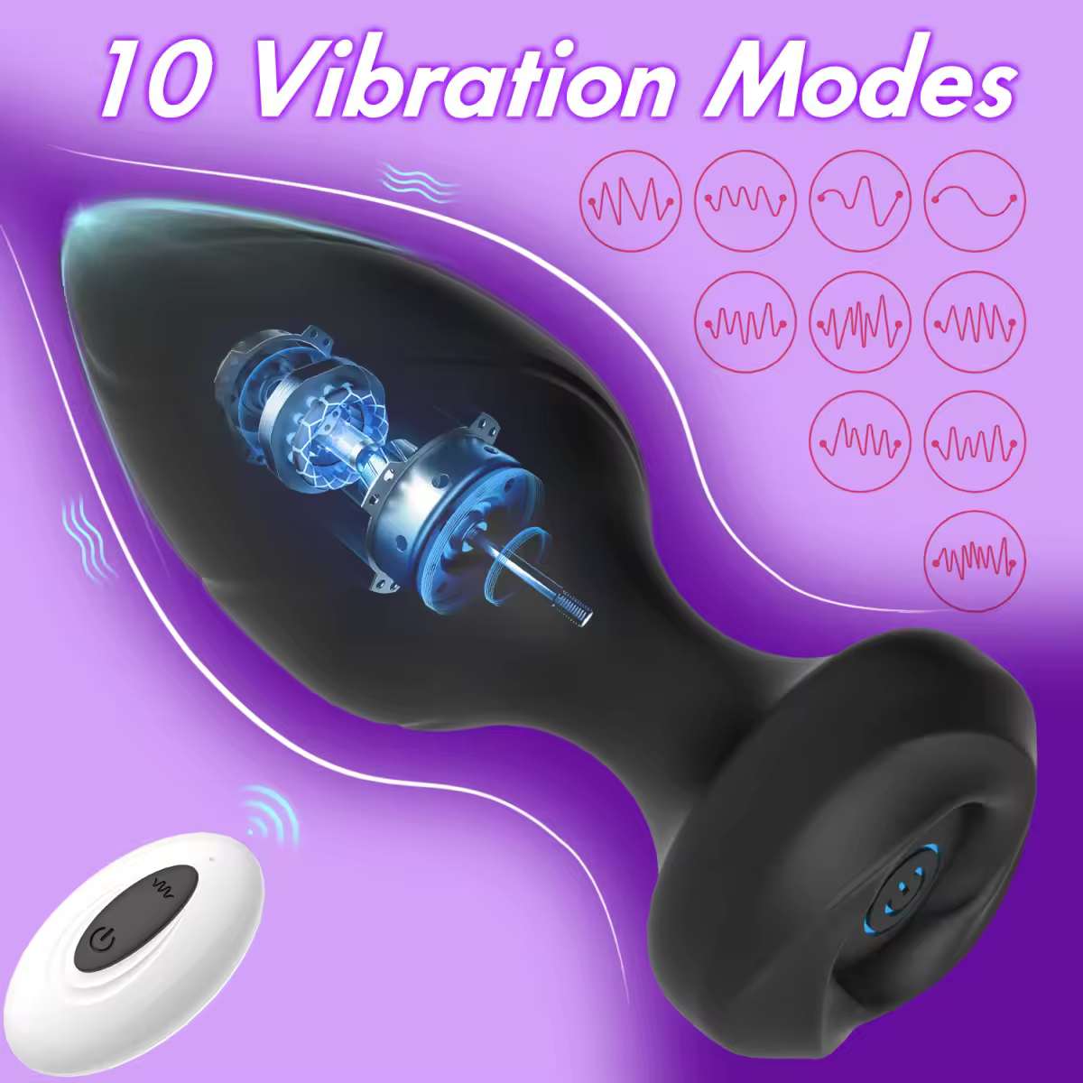Women’s Rechargeable Remote Vibrating Plug