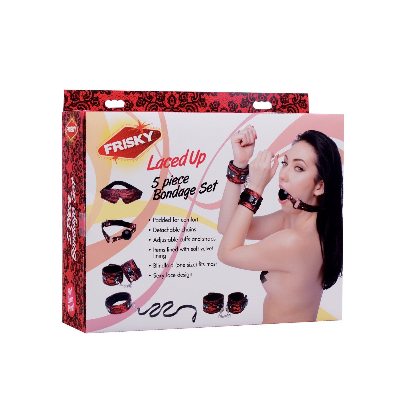laced up intimate bondage set